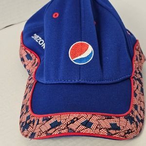 Pepsi Safety First Zero Zone American Flag Strap Back Hat‎ Baseball Cap Rare!